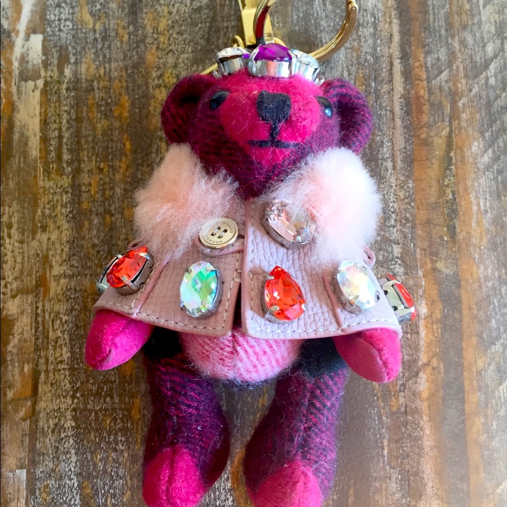 Amazing original purple Burberry bear charm, cute